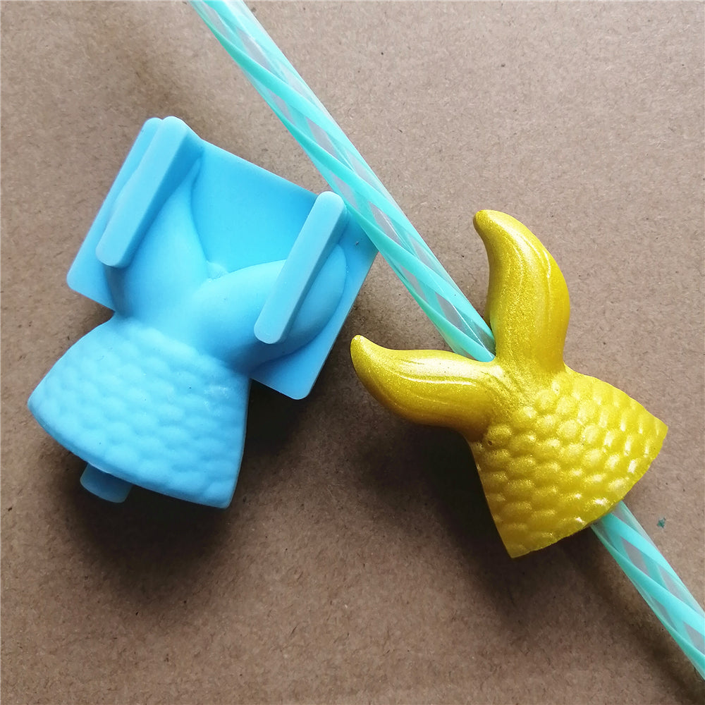 Mermaid Tail Straw Topper Mold