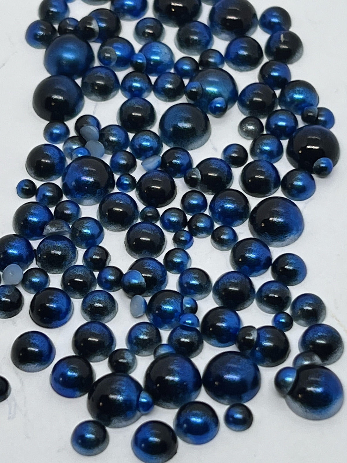 Blueberry Ripple - Flat Back Pearls