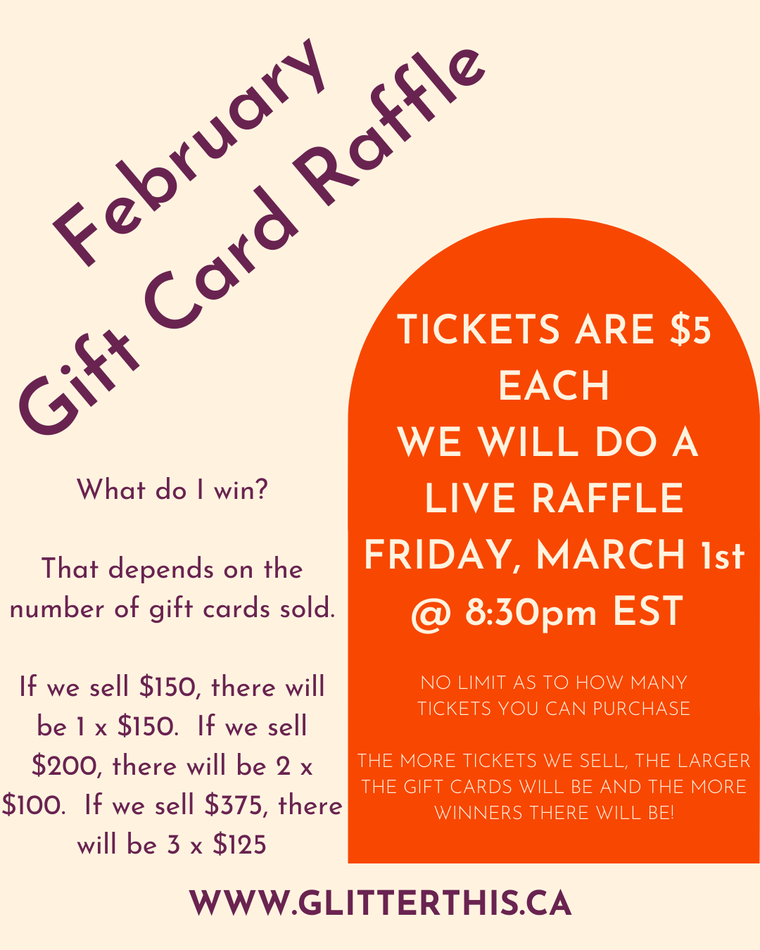 February Gift Card Raffle