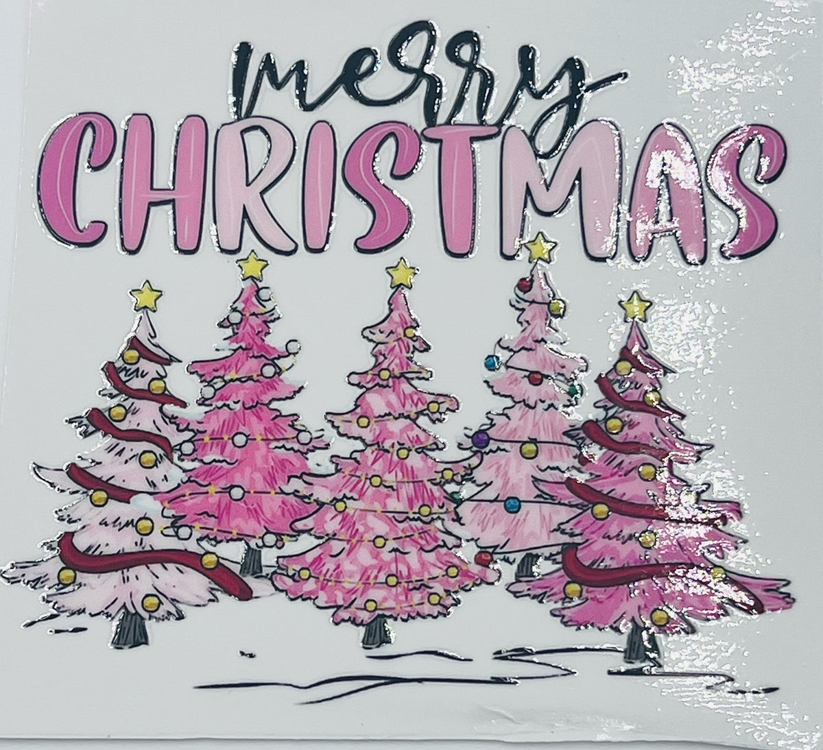 Merry Christmas - Pink Trees