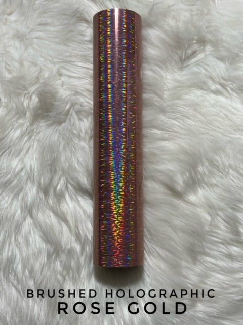 Brushed Holographic Rose Gold
