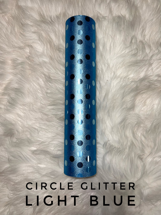 Circle Glitter - Light Blue