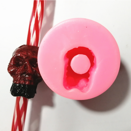 Skull Straw Topper Mold