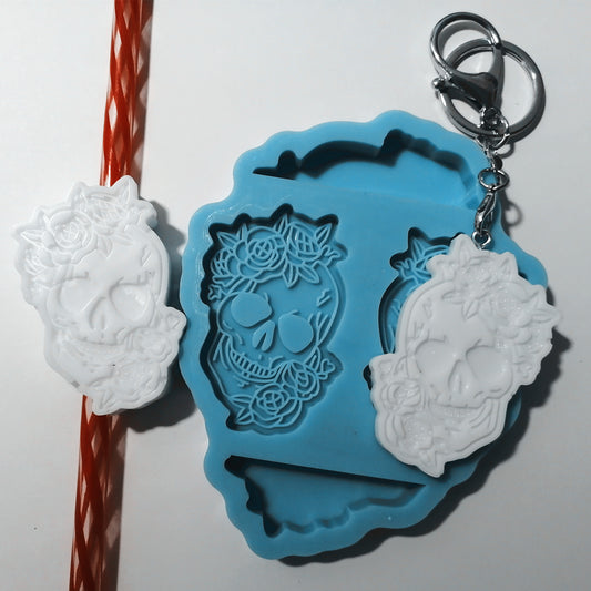 Sugar Skull Straw Topper